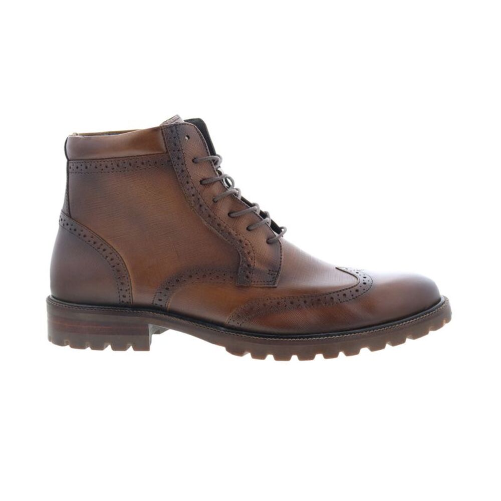 Men's Brown Leather Brogue Boots